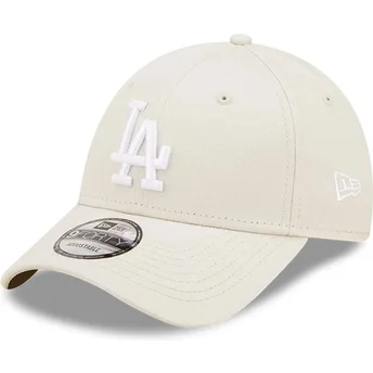 Cap izliekta beige adjustable strap 9FORTY League Essential no Los Angeles Dodgers MLB no New Era
