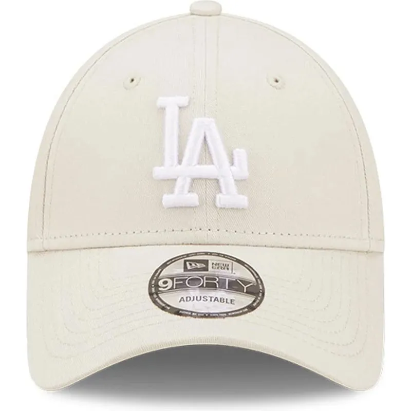 cap-izliekta-beige-adjustable-strap-9forty-league-essential-no-los-angeles-dodgers-mlb-no-new-era