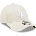 beige-verstellbare-curved-cap-9forty-league-essential-der-los-angeles-dodgers-mlb-von-new-era