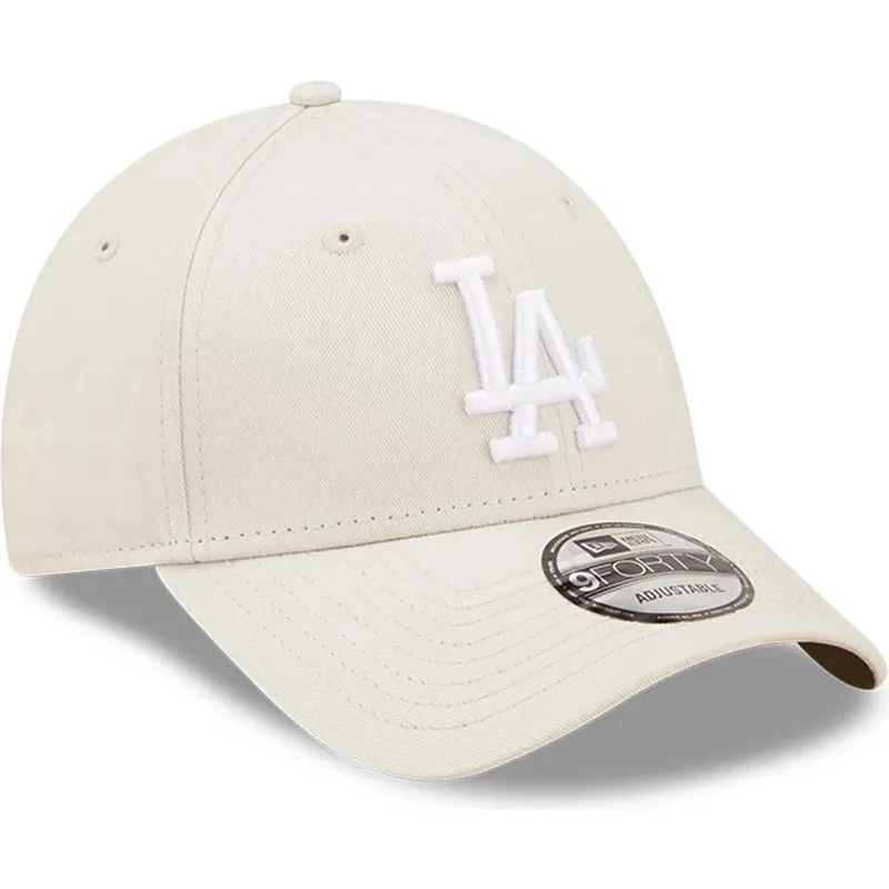 cap-izliekta-beige-adjustable-strap-9forty-league-essential-no-los-angeles-dodgers-mlb-no-new-era