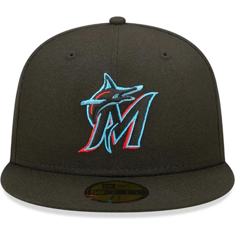 cepur-plakana-melns-pieguloss-59fifty-ac-perf-no-miami-marlins-mlb-no-new-era