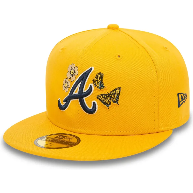 cepur-plakana-dzeltens-pieguloss-59fifty-icon-no-atlanta-braves-mlb-no-new-era