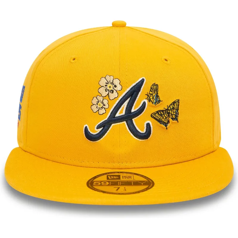 cepur-plakana-dzeltens-pieguloss-59fifty-icon-no-atlanta-braves-mlb-no-new-era