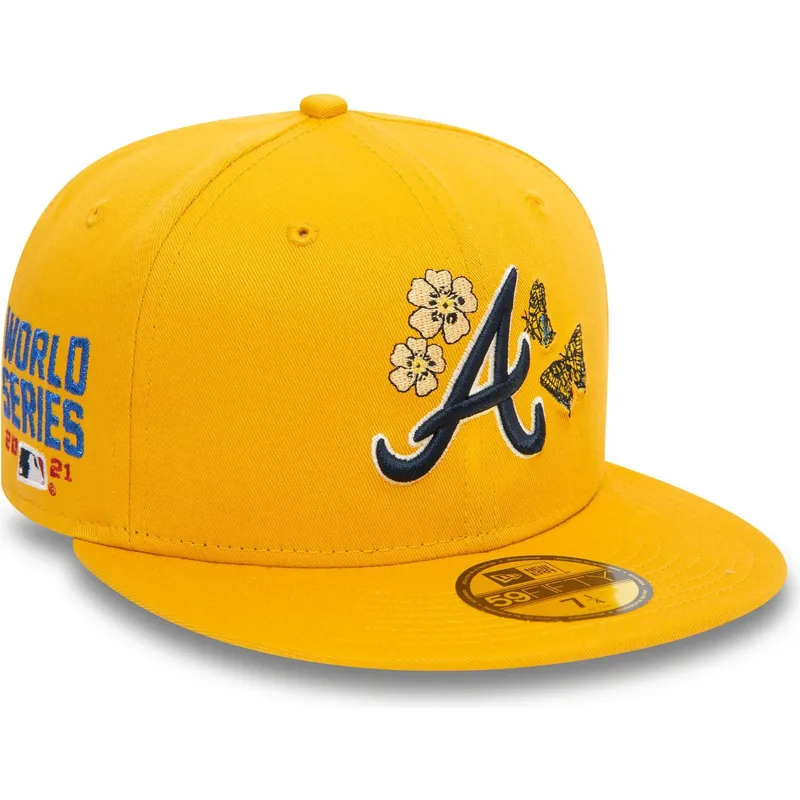 cepur-plakana-dzeltens-pieguloss-59fifty-icon-no-atlanta-braves-mlb-no-new-era