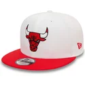 cepur-plakana-sarkans-snapback-9fifty-white-crown-patch-no-chicago-bulls-nba-no-new-era