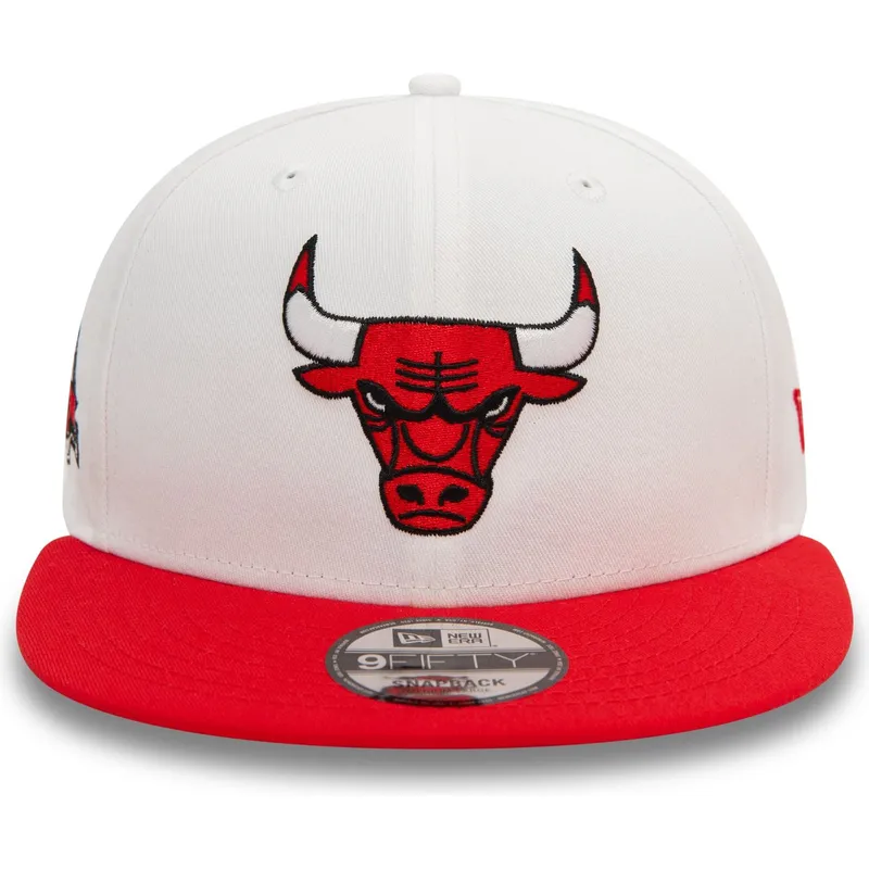 cepur-plakana-sarkans-snapback-9fifty-white-crown-patch-no-chicago-bulls-nba-no-new-era
