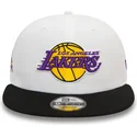 cepur-plakana-melns-snapback-9fifty-white-crown-patch-no-los-angeles-lakers-nba-no-new-era
