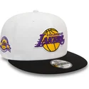 cepur-plakana-melns-snapback-9fifty-white-crown-patch-no-los-angeles-lakers-nba-no-new-era