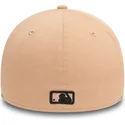 beige-gebogener-39thirty-league-essential-cap-mit-schwarzem-logo-der-new-york-yankees-mlb-von-new-era