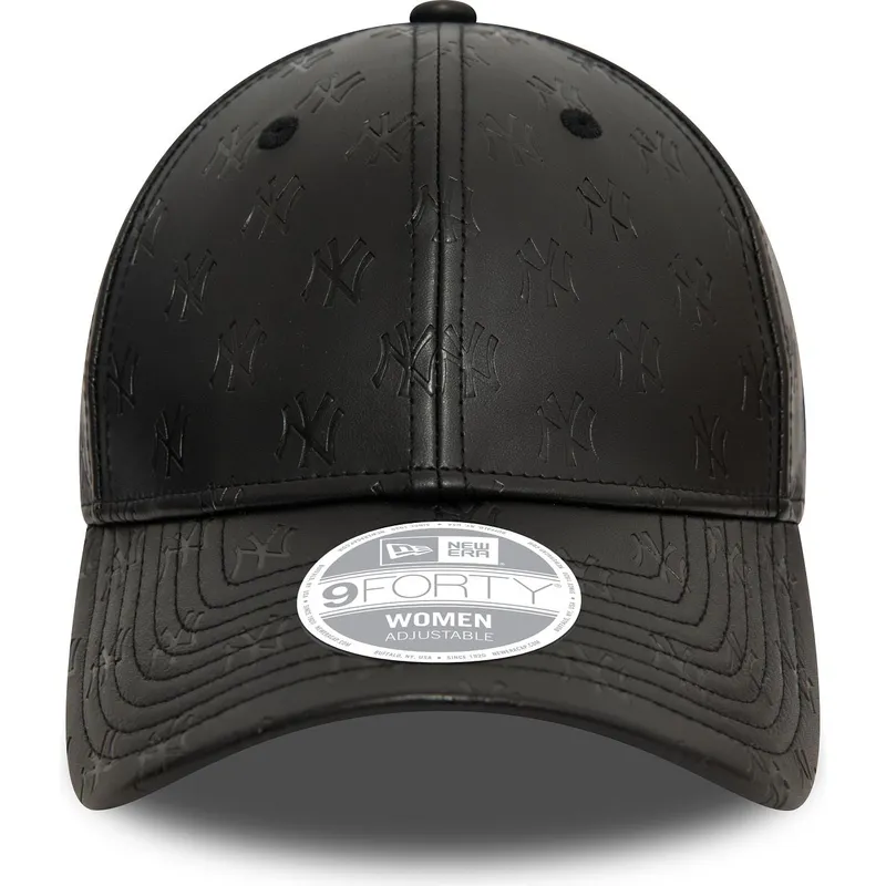 gorra-curva-negra-ajustable-para-mujer-9forty-pu-monogram-de-new-york-yankees-mlb-de-new-era