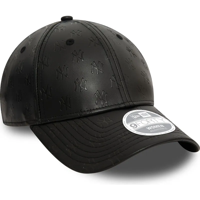 gorra-curva-negra-ajustable-para-mujer-9forty-pu-monogram-de-new-york-yankees-mlb-de-new-era