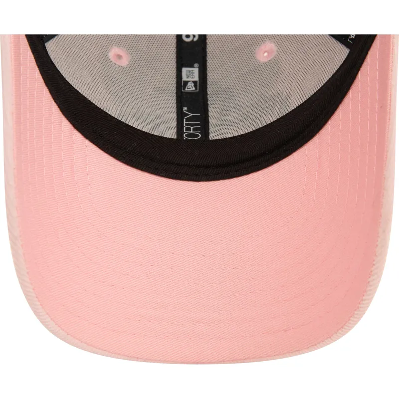 ac-milan-serie-a-9forty-needle-cord-verstellbare-rosa-kinderkappe-mit-gebogenem-schirm-von-new-era