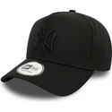 schwarze-9forty-e-frame-monochrome-snapback-kappe-mit-gebogenem-schirm-und-schwarzem-logo-der-new-york-yankees-mlb-von-new-era