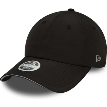 Gorra curva negra ajustable para mujer 9FORTY Open Back de New Era