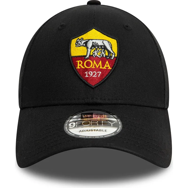 cepur-izliekta-melns-regulejama-lente-9forty-core-no-associazione-sportiva-roma-serie-a-no-new-era