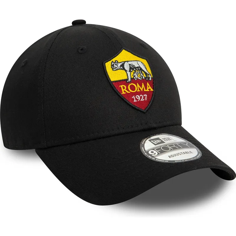 cepur-izliekta-melns-regulejama-lente-9forty-core-no-associazione-sportiva-roma-serie-a-no-new-era