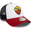 9forty-e-frame-core-trucker-cap-in-weiss-schwarz-und-rot-der-associazione-sportiva-roma-serie-a-von-new-era