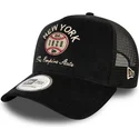 schwarze-9forty-a-frame-cord-graphic-trucker-kappe-new-york-states-and-countries-von-new-era
