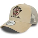 beige-9forty-a-frame-cord-graphic-trucker-kappe-new-york-states-and-nations-von-new-era