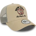 beige-9forty-a-frame-cord-graphic-trucker-kappe-new-york-states-and-nations-von-new-era