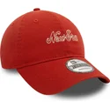 new-era-9twenty-heritage-script-verstellbare-orangefarbene-curved-cap