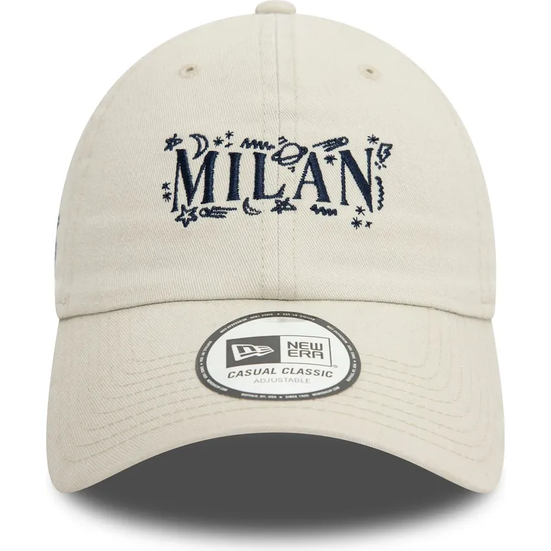 beige-verstellbare-kappe-9twenty-scribble-von-ac-milan-serie-a-von-new-era