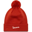 new-era-vespa-piaggio-seasonal-cuff-orangefarbene-mutze-mit-bommel