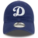 verstellbare-blaue-kappe-mit-gebogenem-schirm-9twenty-core-classic-der-los-angeles-dodgers-mlb-von-new-era