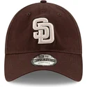 braune-verstellbare-gebogene-kappe-9twenty-core-classic-der-san-diego-padres-mlb-von-new-era