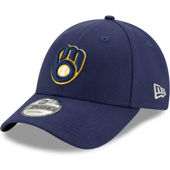 Cepur izliekta tumši zils regulējama lente 9FORTY The League no Milwaukee Brewers MLB no New Era