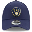 cap-izliekta-navy-blue-adjustable-strap-9forty-the-league-no-milwaukee-brewers-mlb-no-new-era
