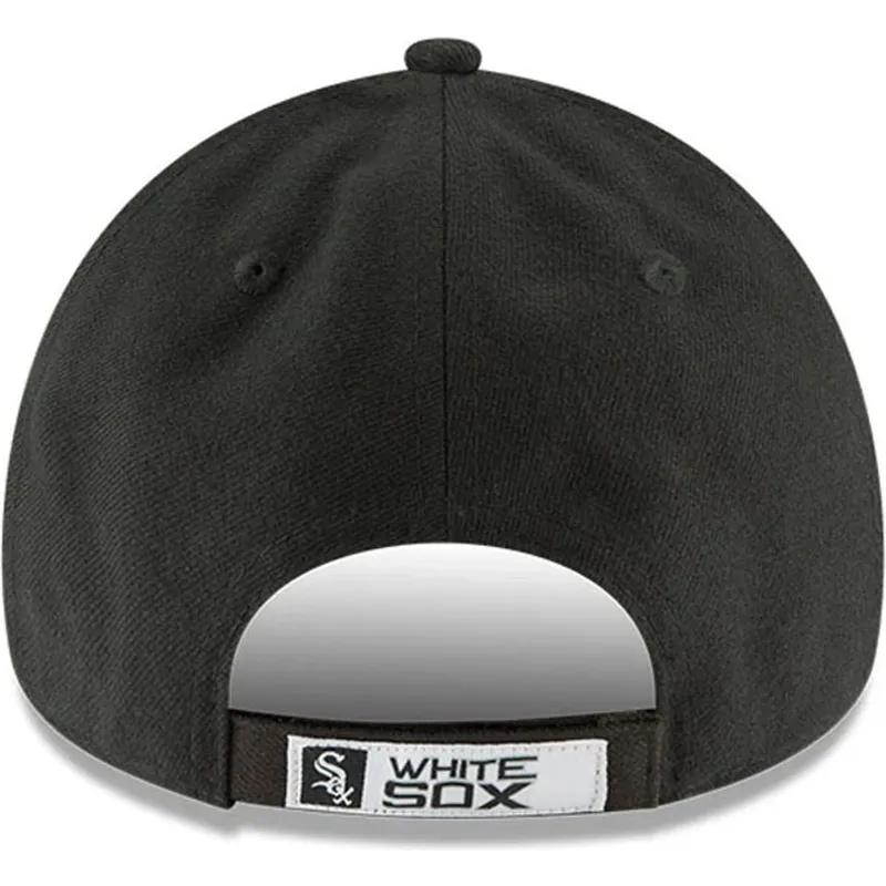 schwarze-gebogene-verstellbare-kinderkappe-9forty-the-league-der-chicago-white-sox-mlb-von-new-era