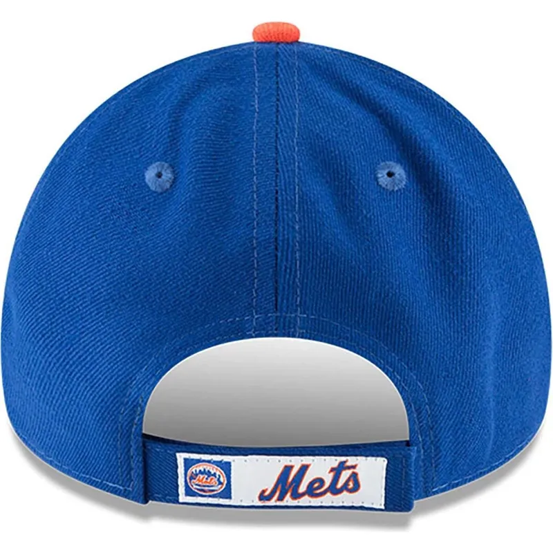 blaue-gebogene-verstellbare-kindercap-9forty-the-league-der-new-york-mets-mlb-von-new-era