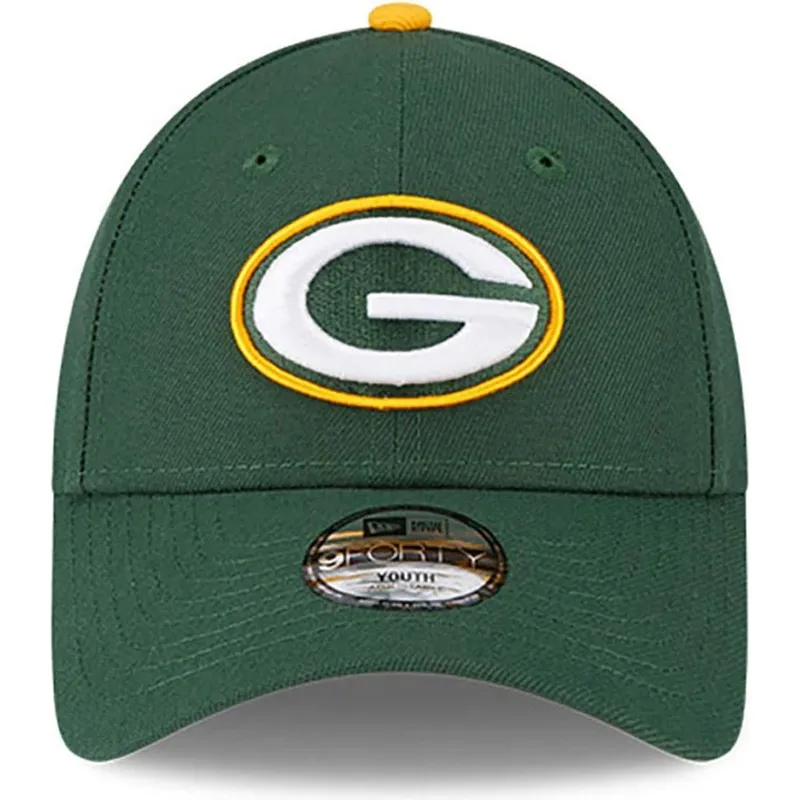 gron-bojd-justerbar-keps-for-barn-9forty-the-league-fran-green-bay-packers-nfl-av-new-era