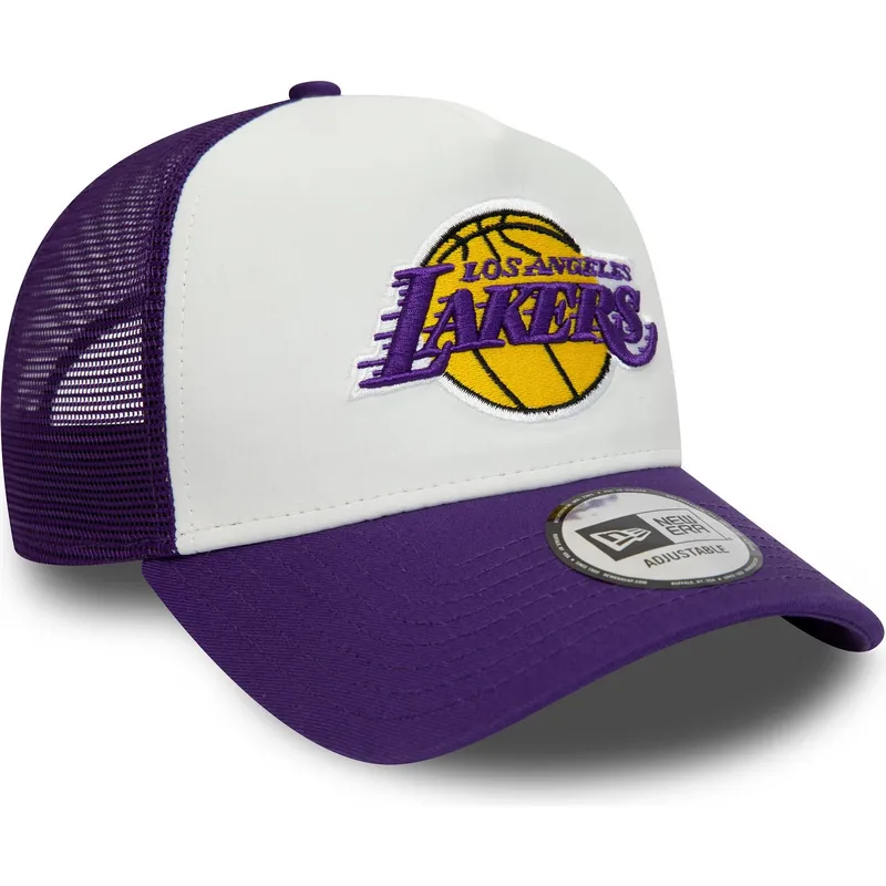 weisse-und-violette-trucker-kappe-a-frame-team-colour-der-los-angeles-lakers-nba-von-new-era