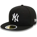 schwarze-flache-fitted-cap-fur-kinder-59fifty-von-new-york-yankees-mlb-von-new-era