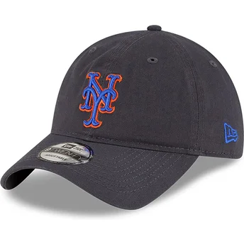 Szara zakrzywiona czapka regulowana 9TWENTY Core Classic New York Mets MLB od New Era