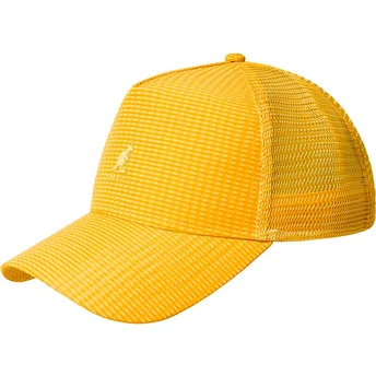 Cepur izliekta šoferis dzeltens snapback Seersucker Mesh Warm Apricot no Kangol