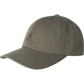 Kangol Verstellbare Graue Gebogene Kappe Washed Baseball Smog