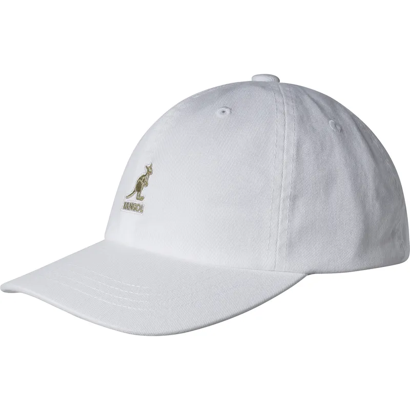 kangol-curved-brim-washed-baseball-white-adjustable-cap