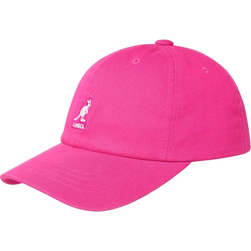 justerbar-rosa-bojd-keps-washed-baseball-electric-pink-fran-kangol