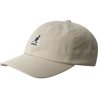 Cepur izliekta bēšs regulējams Washed Baseball no Kangol