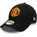 schwarze-verstellbare-curved-cap-9forty-essential-von-manchester-united-football-club-von-new-era