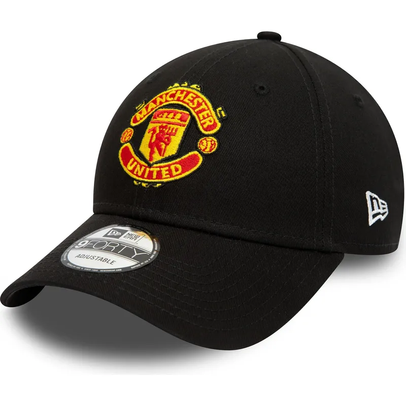 schwarze-verstellbare-curved-cap-9forty-essential-von-manchester-united-football-club-von-new-era