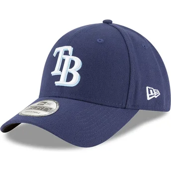 Gorra curva azul marino ajustable 9FORTY The League de Tampa Bay Rays MLB de New Era