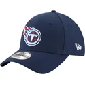 new-era-curved-brim-9forty-the-league-tennessee-titans-nfl-navy-blue-adjustable-cap