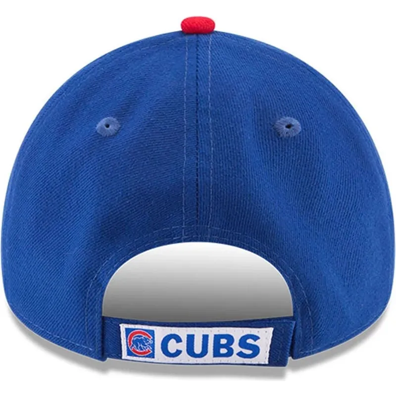 blaue-verstellbare-gebogene-kappe-9forty-the-league-der-chicago-cubs-mlb-von-new-era