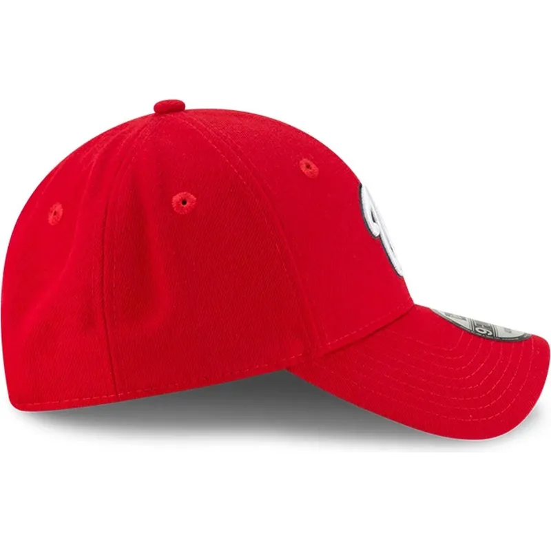 rote-verstellbare-curved-cap-9forty-the-league-der-washington-nationals-mlb-von-new-era