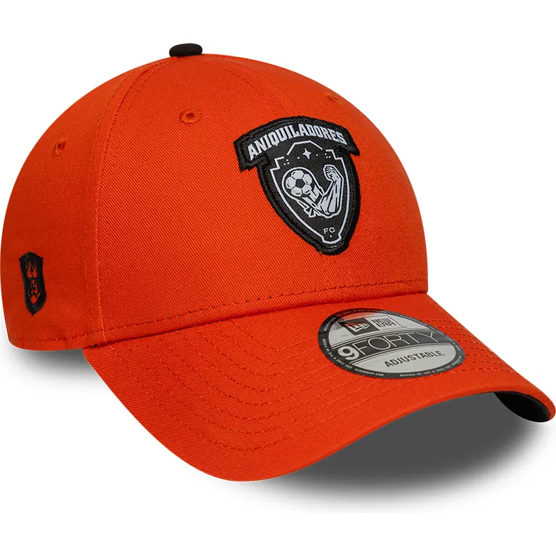 gebogene-orangefarbene-verstellbare-9forty-core-kappe-der-aniquiladores-fc-kings-league-von-new-era