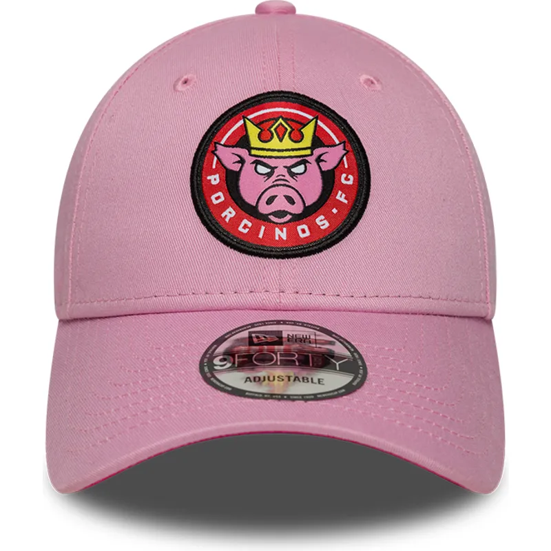 cap-izliekta-pink-adjustable-strap-9forty-core-no-porcinos-fc-kings-league-no-new-era